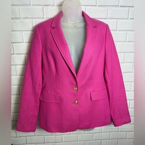 Banana Republic Pink Blazer Jacket Gold Buttons Size 10